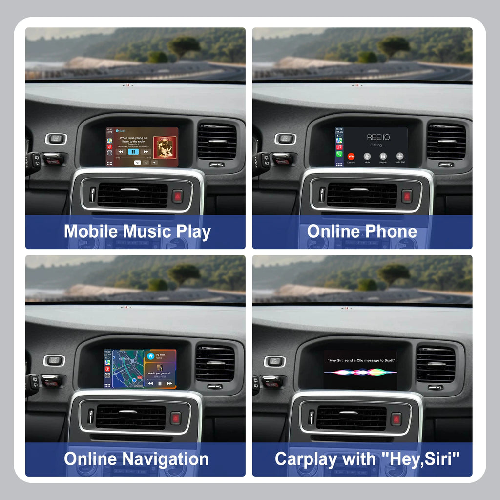 Wireless Carplay Android Auto Module For Volvo S60 XC60 V60 V40 2015-2018 Decoder Box Navigation Functions BT Support Revers