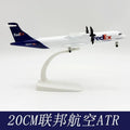 ATR Federal Aviation 20cm Alloy Metal Aircraft Model Toy with Landing Gear Wheels Adults Fun toy Static Display Model Aircraft