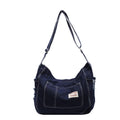 Sewing Thread Denim Zipper High Quality Shoulder Bags Large Capacity Commute Style 2025 New Youth Women's Crossbody Bags