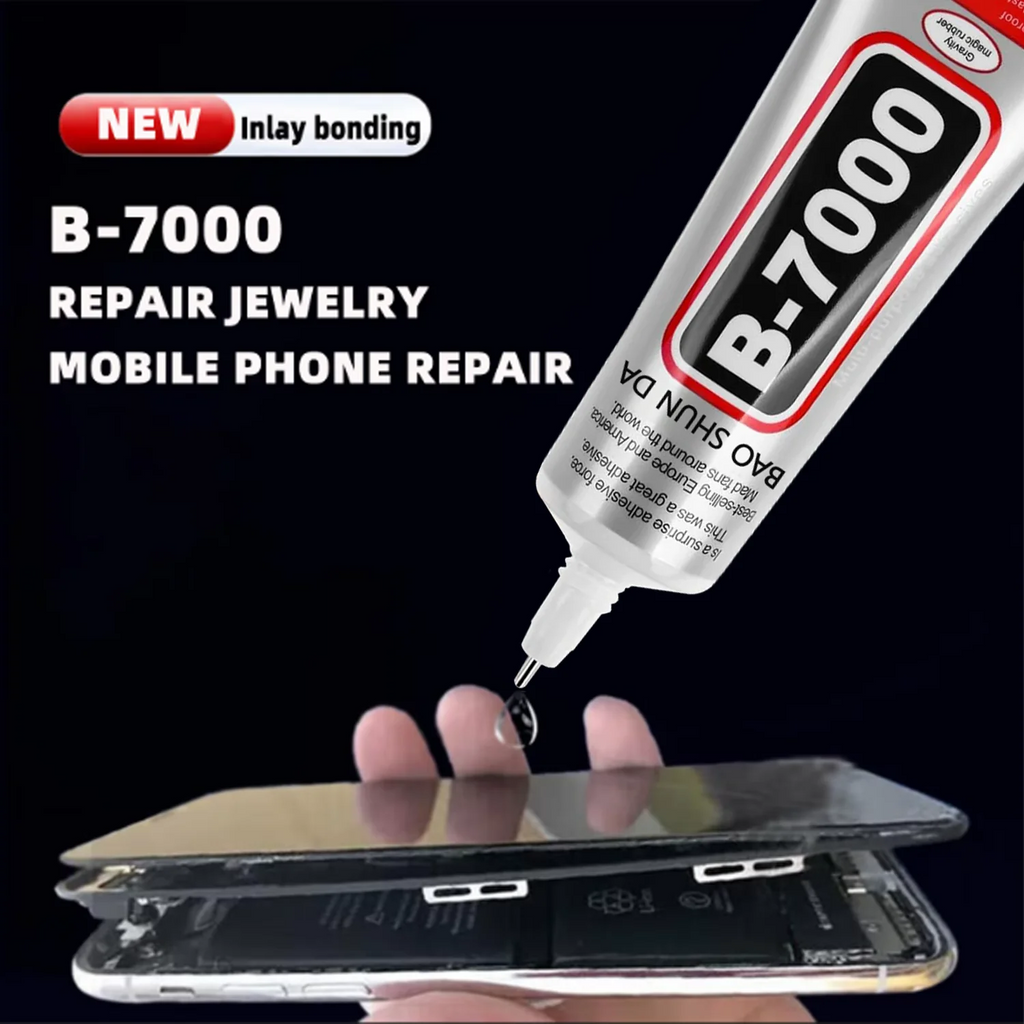 B7000 Jewelry Adhesive Liquid Ounce Transparent Adhesive - Used for rhinestones, mobile phone repairs, nail art, glass, jewelry.