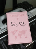 Custom Passport Holder For Travel With Name, Personalized Leather Passport Holder, Customized Travel Passport Holder for Women,