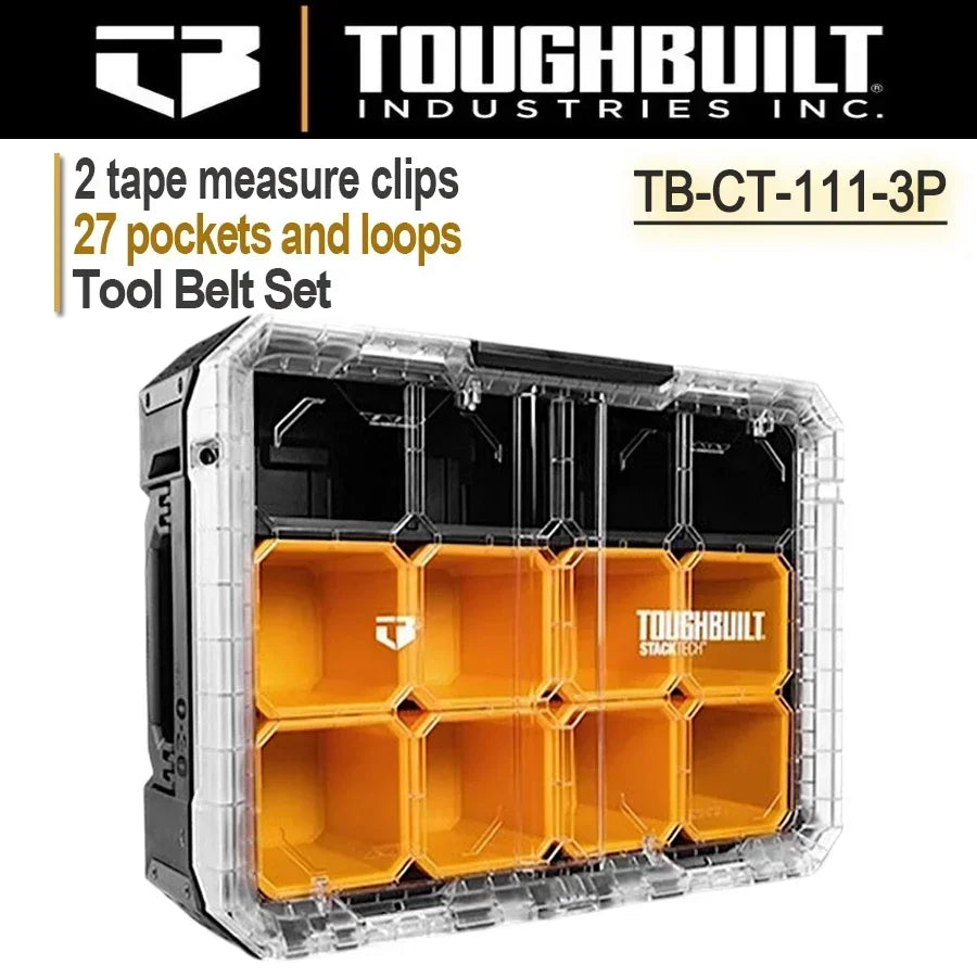 TOUGHBUILT 11-Compartment Large Plastic Small Parts Organizer Includes 8 Deep Bins and 4 Dividers