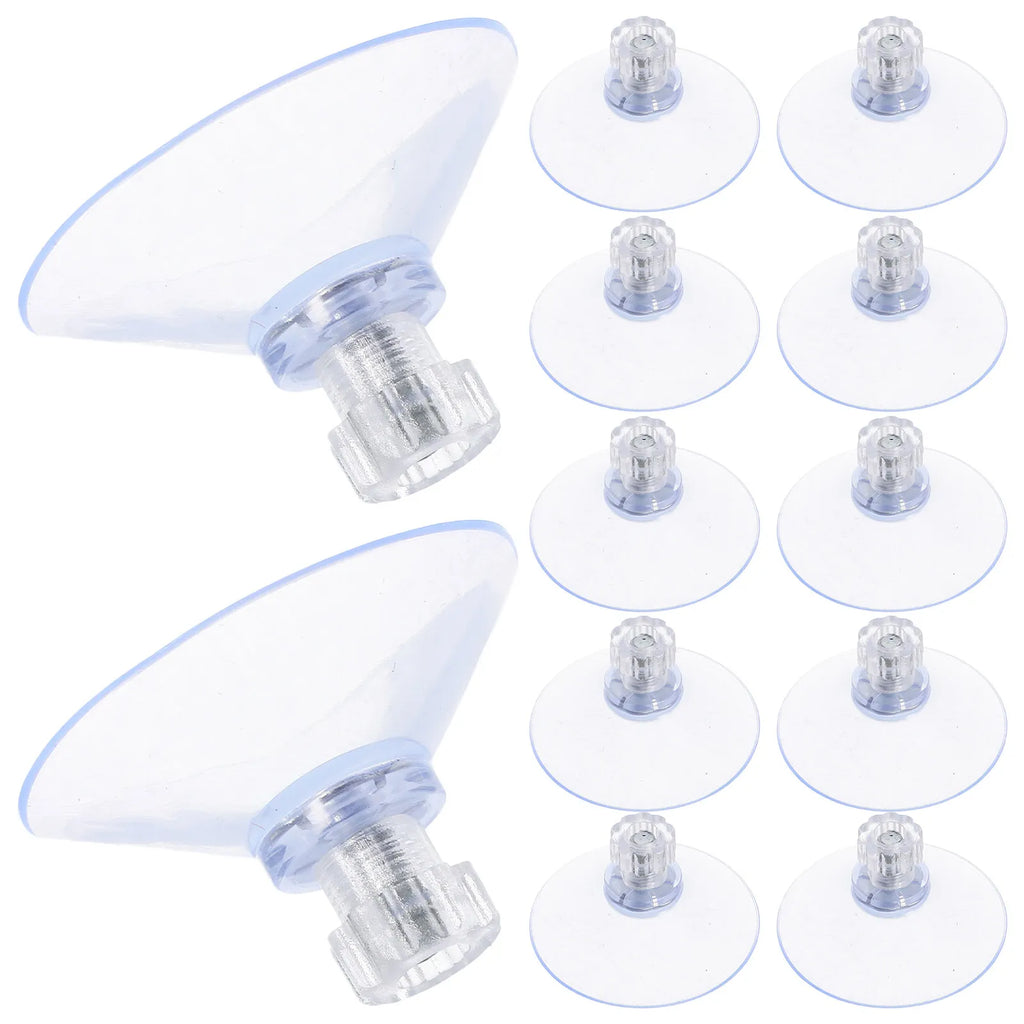 20Pcs Suction Cups Screws Clear M5 Metal Nut Stable Adhesion Easy Install for Glass Table Window Bathroom Kitchen Aquarium
