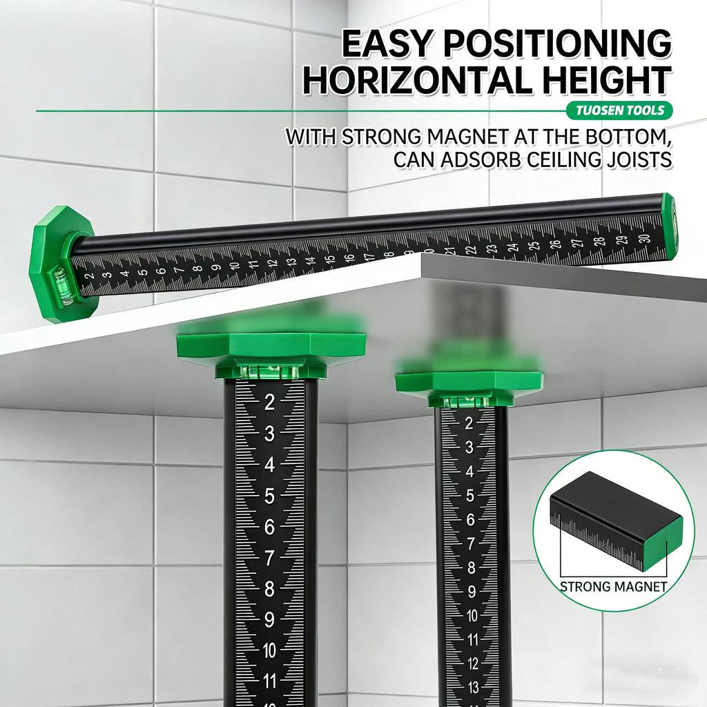 Tile Leveling Ruler High Gauge Marking Scale Measuring Tool for Tile Installation and Alignment