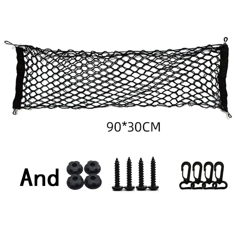 Car Trunk Elastic Stretchable Net Universal Luggage Cargo Storage Nylon Mesh Nets Car Organizer Car Interior Mesh Network Pocket