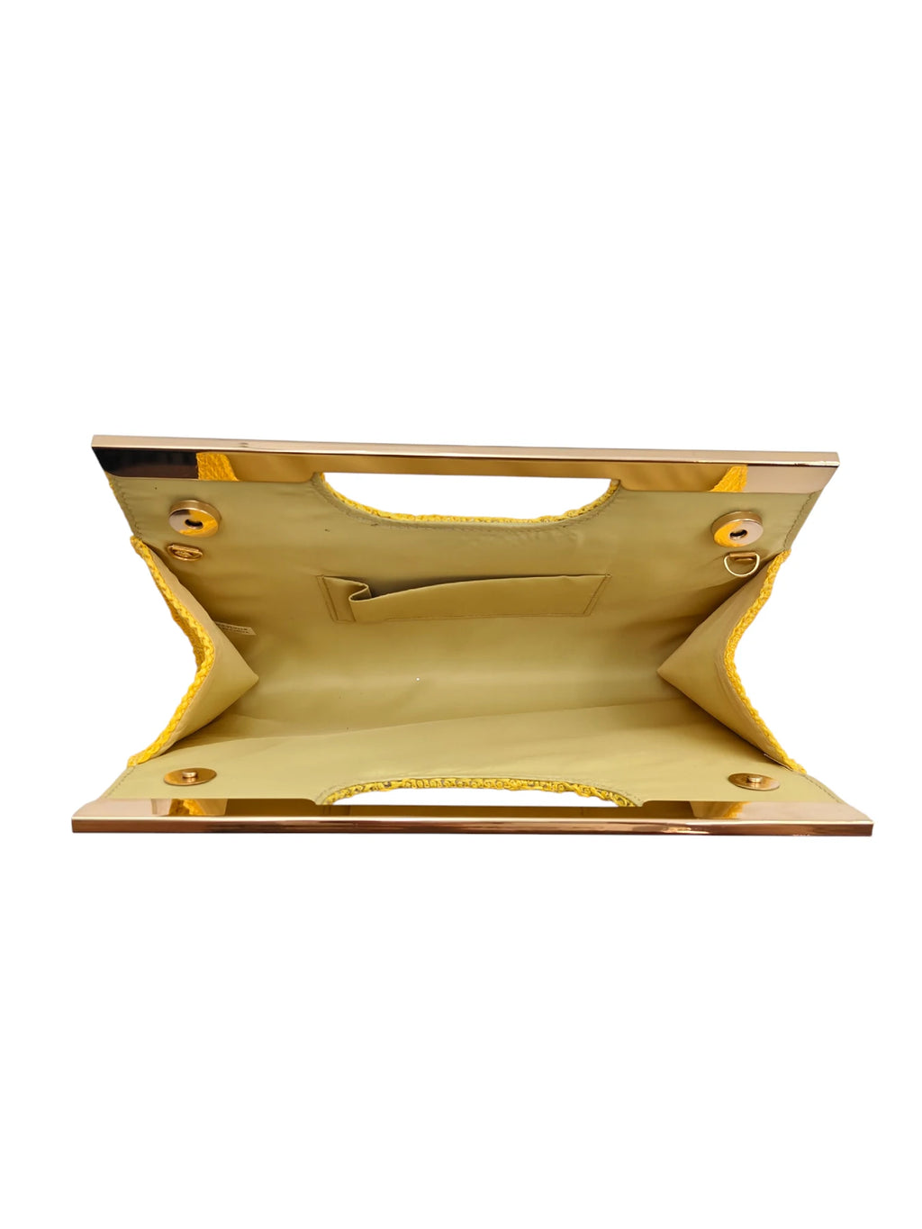 2026 New Lemon Yellow Woven Women Clutch, Minimalist Lazy Summer Vibe, Lightweight & Large Capacity, Flat Envelope Bag Design. H