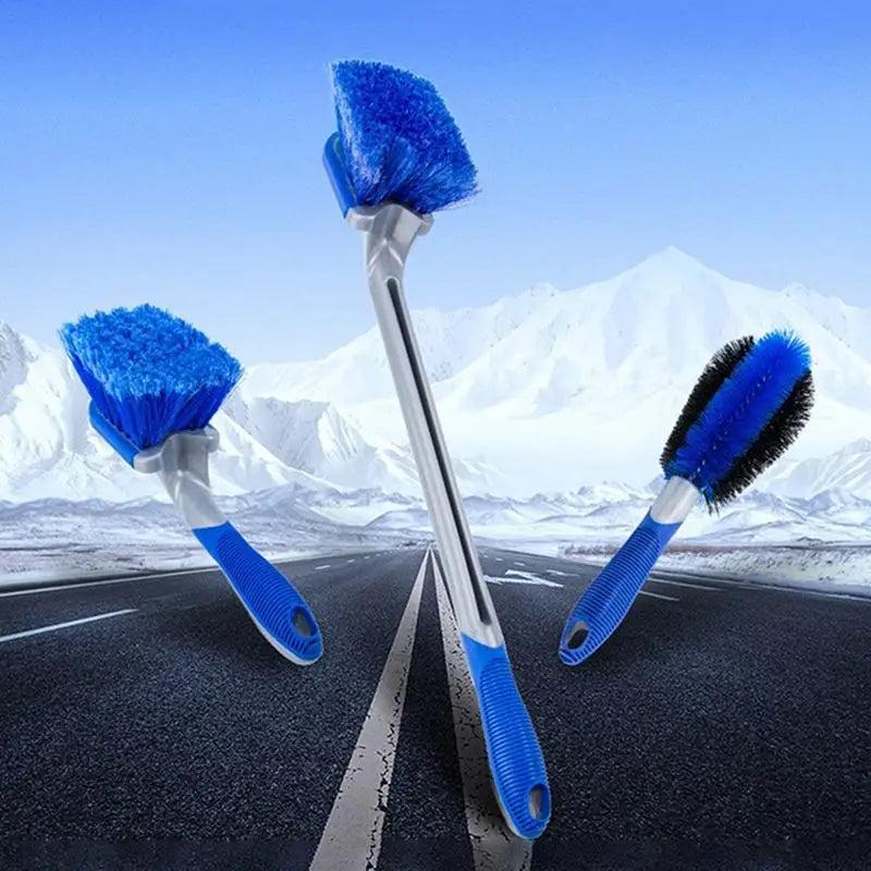 Car Tire Cleaning Brush Kit  Set Soft Bristles Detailing Wheel Hub Brushes for Car Wash Professional Deep Cleaning Jobs