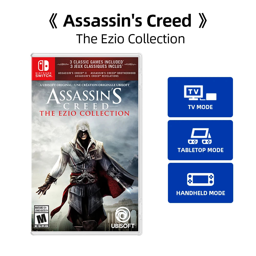 ASSASSIN CREED Series Game III Remastered THE EZIO COLLECTION Nintendo Switch Game Deal  Physical Cartridge Games Card