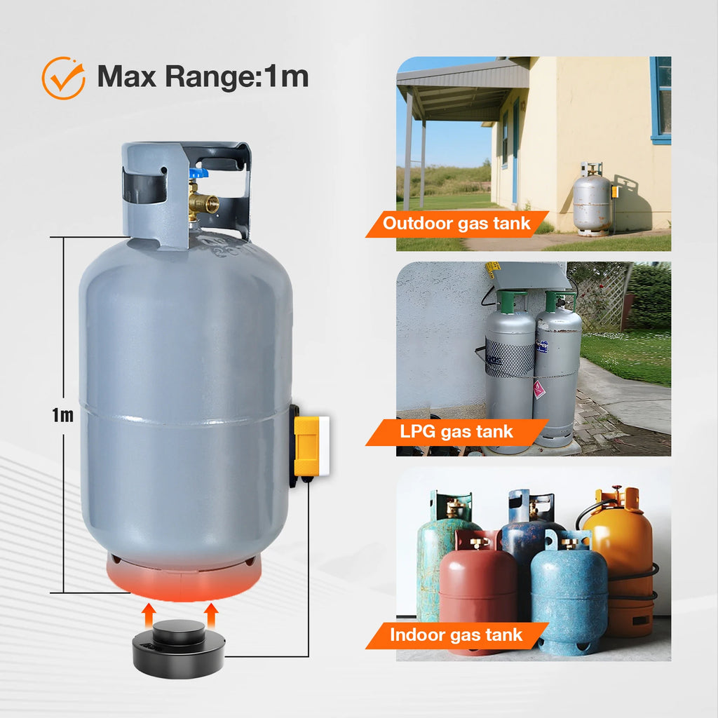 ME204Z Zigbee Long Distance Tuya Smartlife APP LPG Tank Level Gauges Non-Contact Ultrasonic LPG Level Sensor