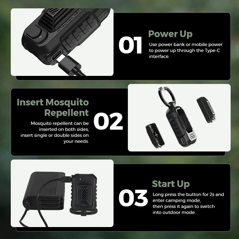 FLEXTAIL Electric Mosquito Repeller with Dual Heating Modes, Need External Power Source (Repellent Mats Not Included)