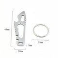 Mini Multifunctional Stainless Steel Pry Bar EDC Hex Wrench Bottle Opener Portable Outdoor Bicycle Repair Tool