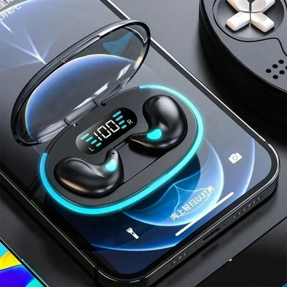 Painless Not In The Ear Sleep Earbuds Ultra Thin Invisible Wireless Headphones Noise Blocking Sleep Headphones for Insomnia