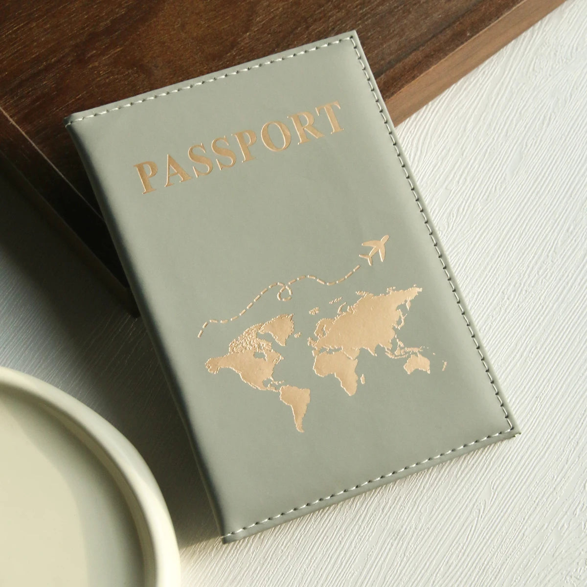 Passport Cover Passport Holder World Map Organizer Protective Card Case Credit Card Holder ID Document Passport Wallet