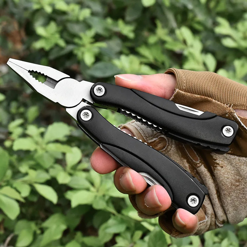 Outdoor Folding Multi-Tool Pliers – Portable Survival Camping Tool with Mini Knife, Multifunctional Combination
