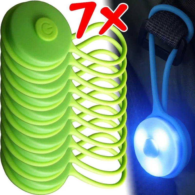 Backpack Light LED Clip Constant on Bike Warning Taillight Wind Rope Light Information Lamp Camping Ambient Lights Outdoor Tools