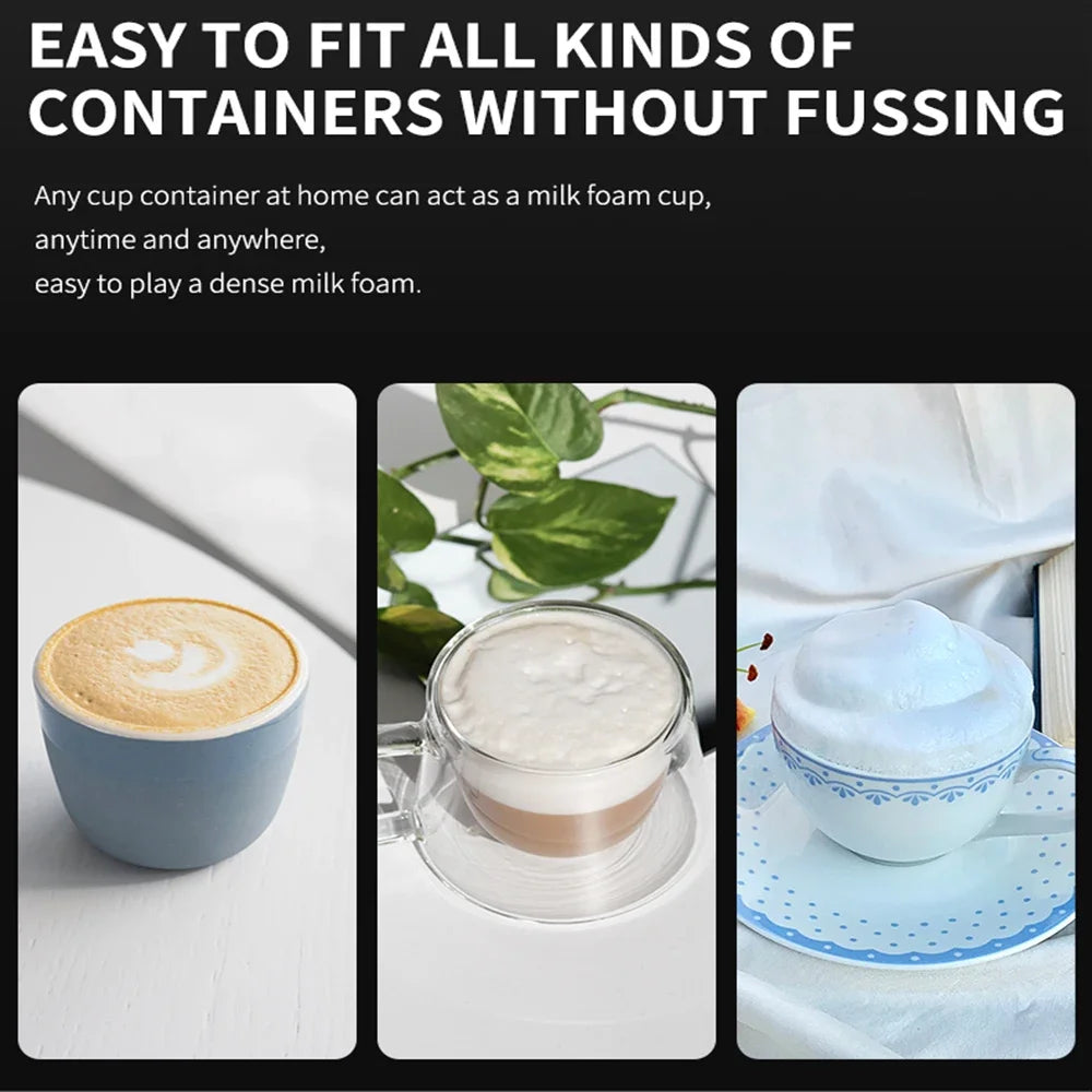 Handheld Egg Beater Froth Mixer Kitchen Stainless Steel Automatic Electric Coffee Milk Foaming Mixer Kitchen Whisk Tools