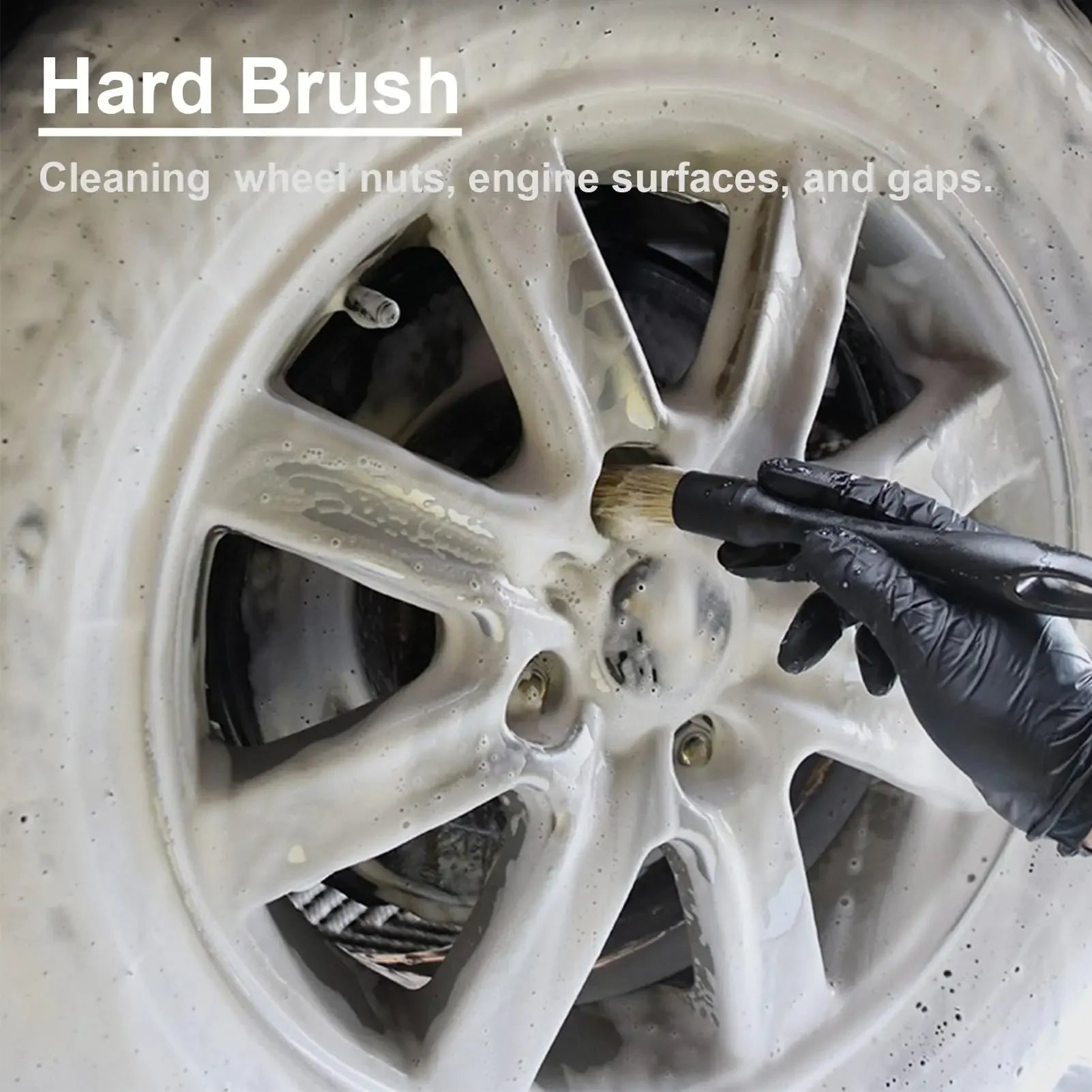 3/4 PCS Car Detailing Brush Set for Cleaning Exterior Boars Bristle Detailing Brushes Car Interior Cleaning Kit