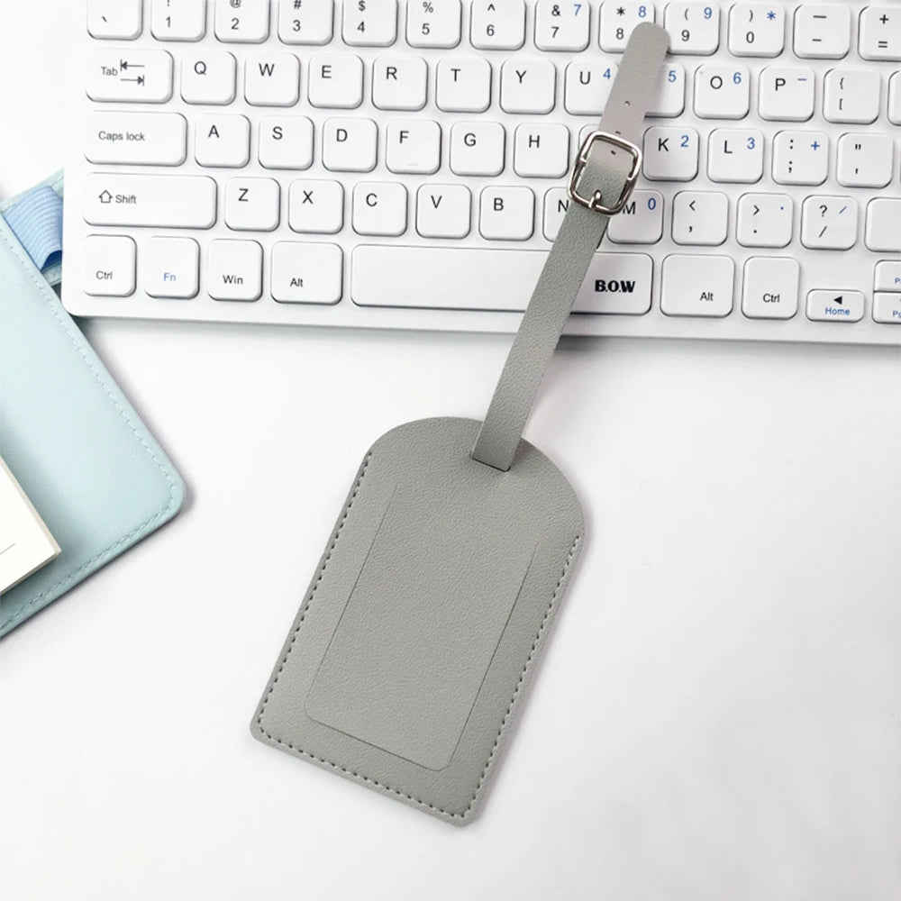 Popular Custom Initials Travel Luggage Tag PU Leather Personalize Name Baggage Lable Wedding Party Logo Gift Travel Accessoriess