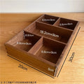 Compartment Solid Walnut Desk Organizer Precision-Crafted Wooden Storage Box for Office Supplies & Stationery