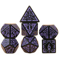 DND Dice Set 7pcs Textures Pattern Polyhedral Dice for DND Role Playing Game Accessories