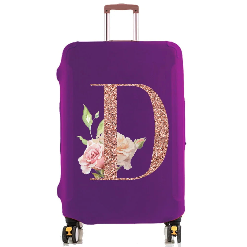 For 18-32 Inch Luggage Cover Suitcase Protector Travel Accessories Unlimited Rose Gold Stretch Fabric Dust Cover Trolley Case