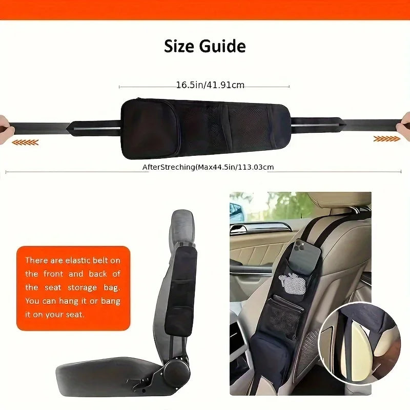 Car seat side storage hanging bag.