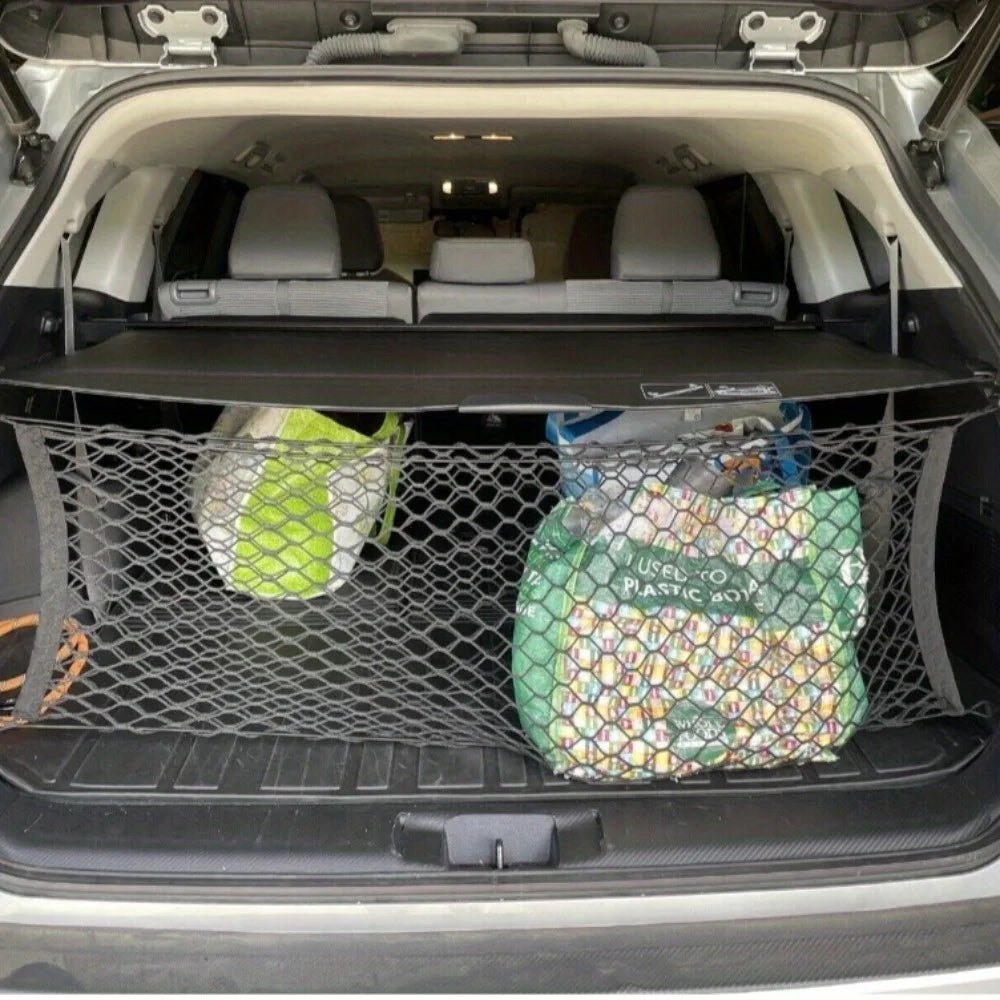 1PC Cargo Net with Fixing Hooks Adjustable Elastic Net for The Trunks of SUVs Cars and Trucks Car Trunk Interior Accessories