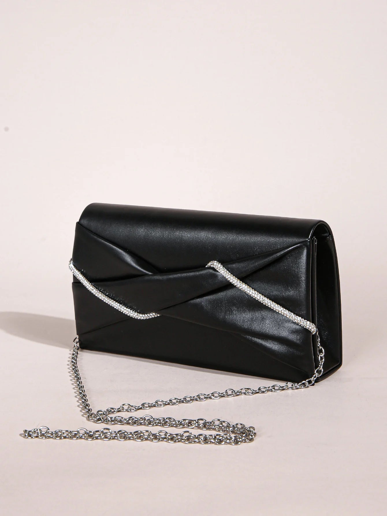 Hand Clutch Bag, Evening Clutch Bag For Women, Sparkling Crystal Rope Ruched Handbags, Glitter Envelope Purse For Party Girl,Wom