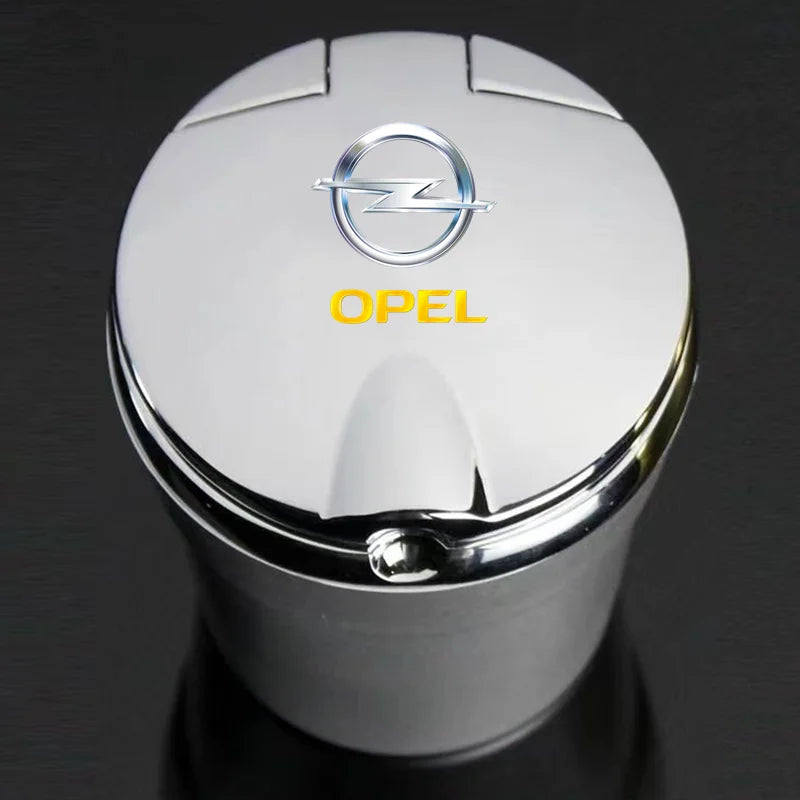 Car Ashtray with LED Light Car Smokeless Cup Holder For Opel astra j h g insignia mokka corsa d vectra