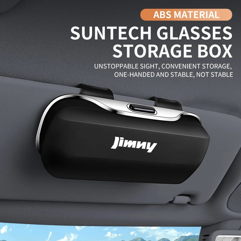 Car Eyewear Case Box Sunglasses Holder Sun Visor Storage Protective Frame Box Glasses Clip Portable For Suzuki Jimny JIMNY