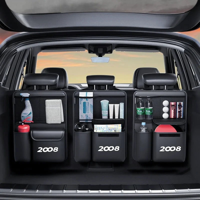 1pcs Car Trunk Storage Bag SUV Seat Back Hanging Tools Organizer Multifunctional Storage Pocket for Peugeot 2008 3008 5008 Truck