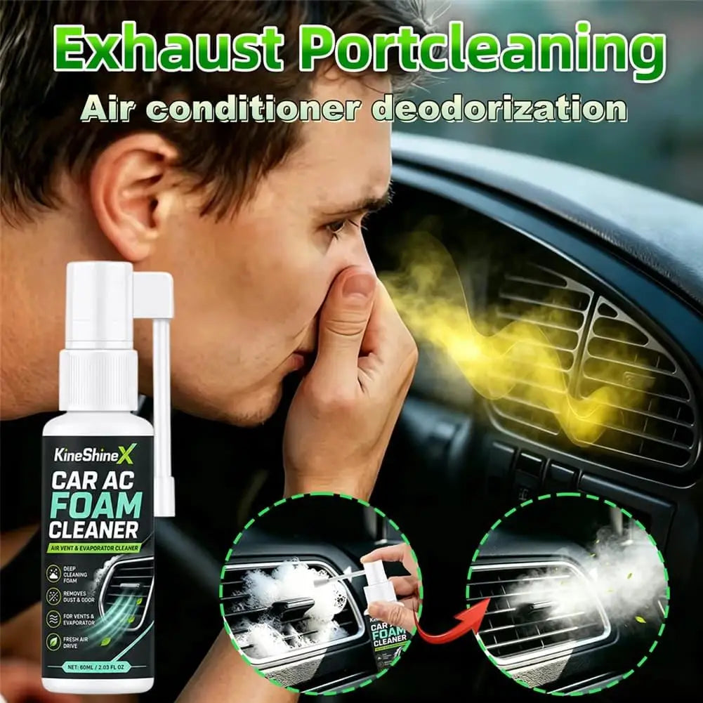 Car AC Foam Cleaner Long Nozzle Air Vent Evaporator Deep Clean Spray Remove Dust Odor Air Conditioner Deodorant