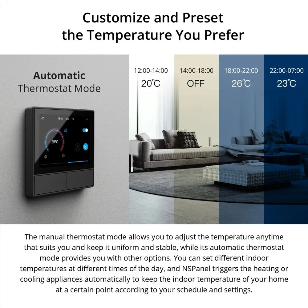 SONOFF NS Panel NSPanel EU/US Smart Home Control Panel Sonoff Wall Switch Supports Voice Assistant Control with Ewelink