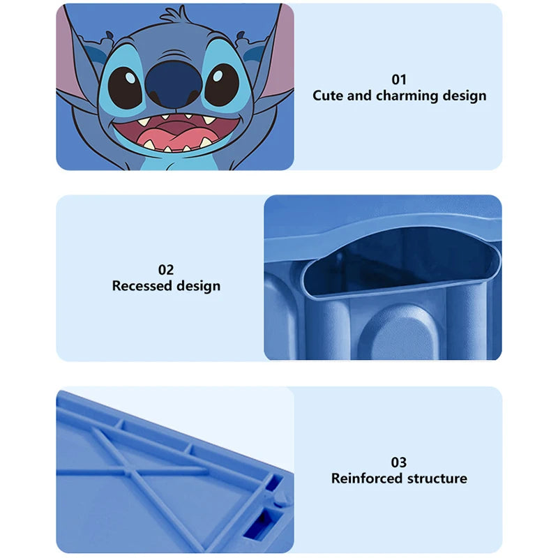 Stitch Car Trunk Storage Box Folding Luggage Organizer for Outdoor Camping Home Supermarket - Space Saving Solution