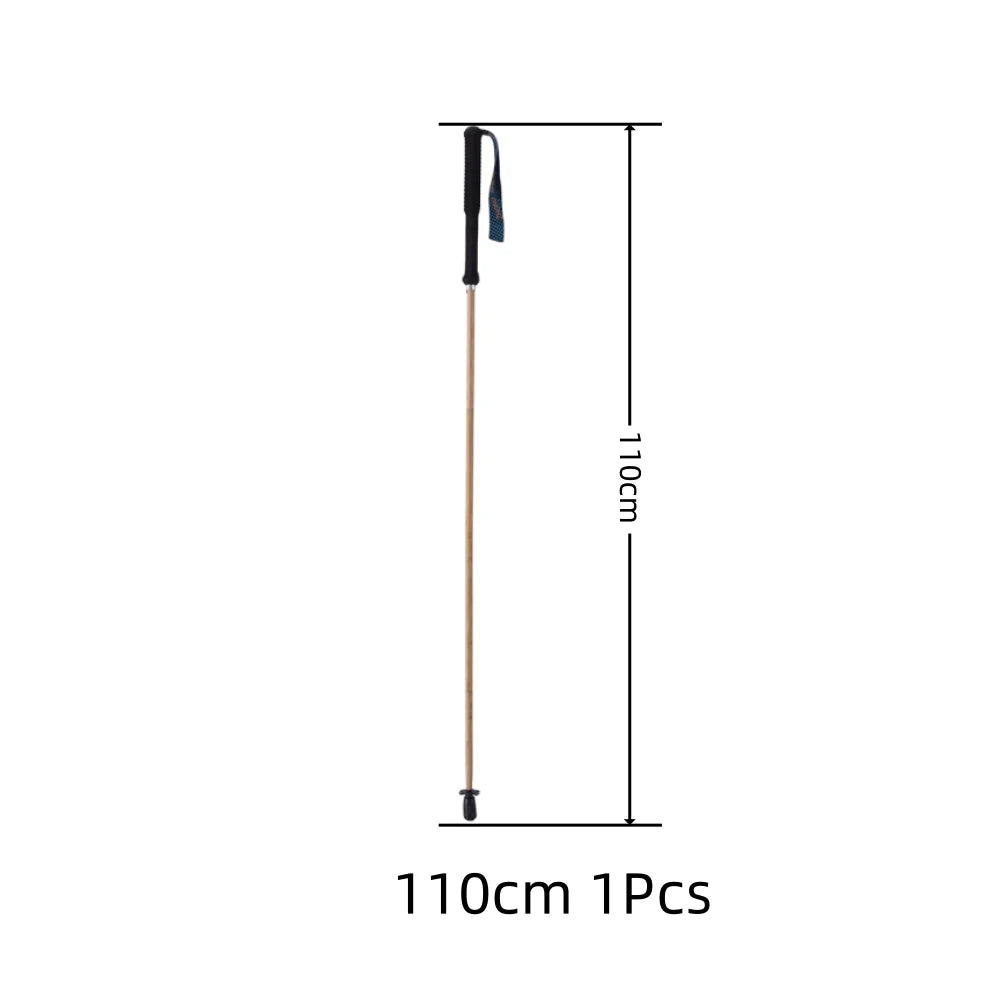 New Hiking Pole Ultralight Trekking Poles High Strength Carbon Fiber & Natural Bamboo Skin Trekking Pole Outdoor