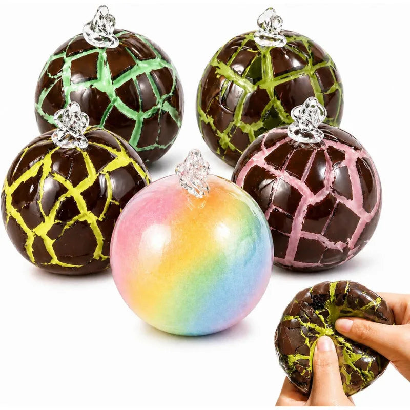 Squeeze Stress Ball Cracked Wax Chocolate Shaped Soft Squishy Fidget Toy Desk Toy For Stress Relief Office Study Break Adults