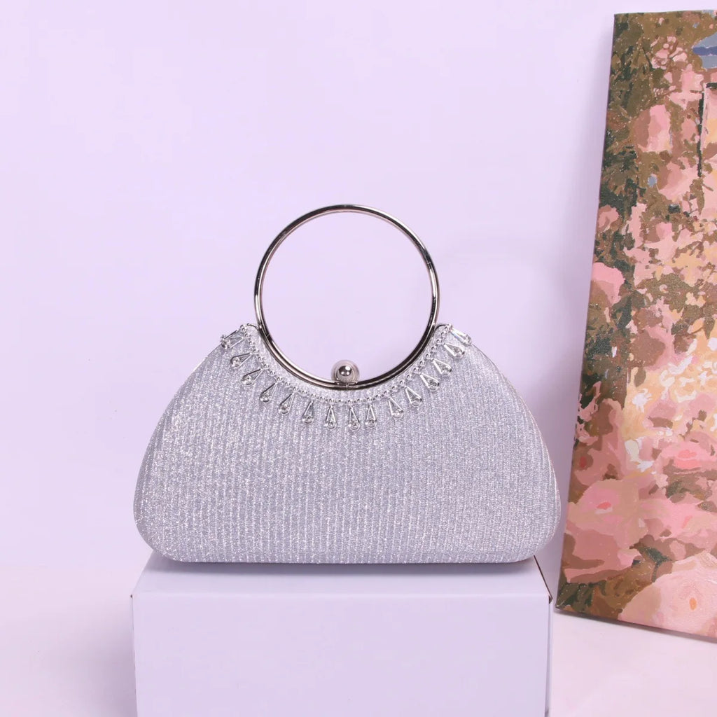 product sparkling luxury rhinestone splicing beaded portable evening bag women's fashion temperament elegant dinner bag