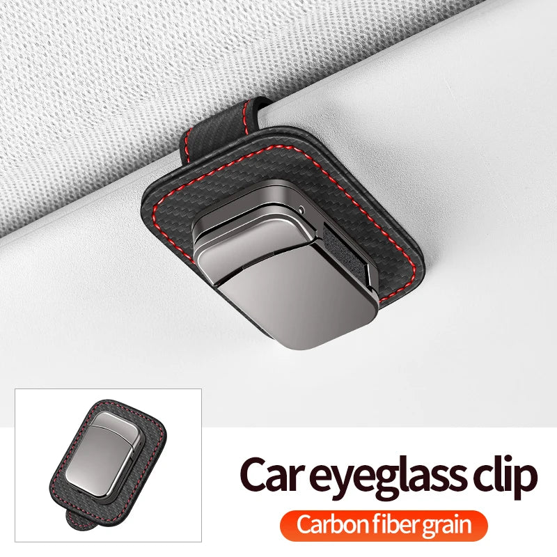 Luxury car zinc alloy glasses storage clip, sun visor, universal multifunctional glasses ticket clip, interior practical accesso
