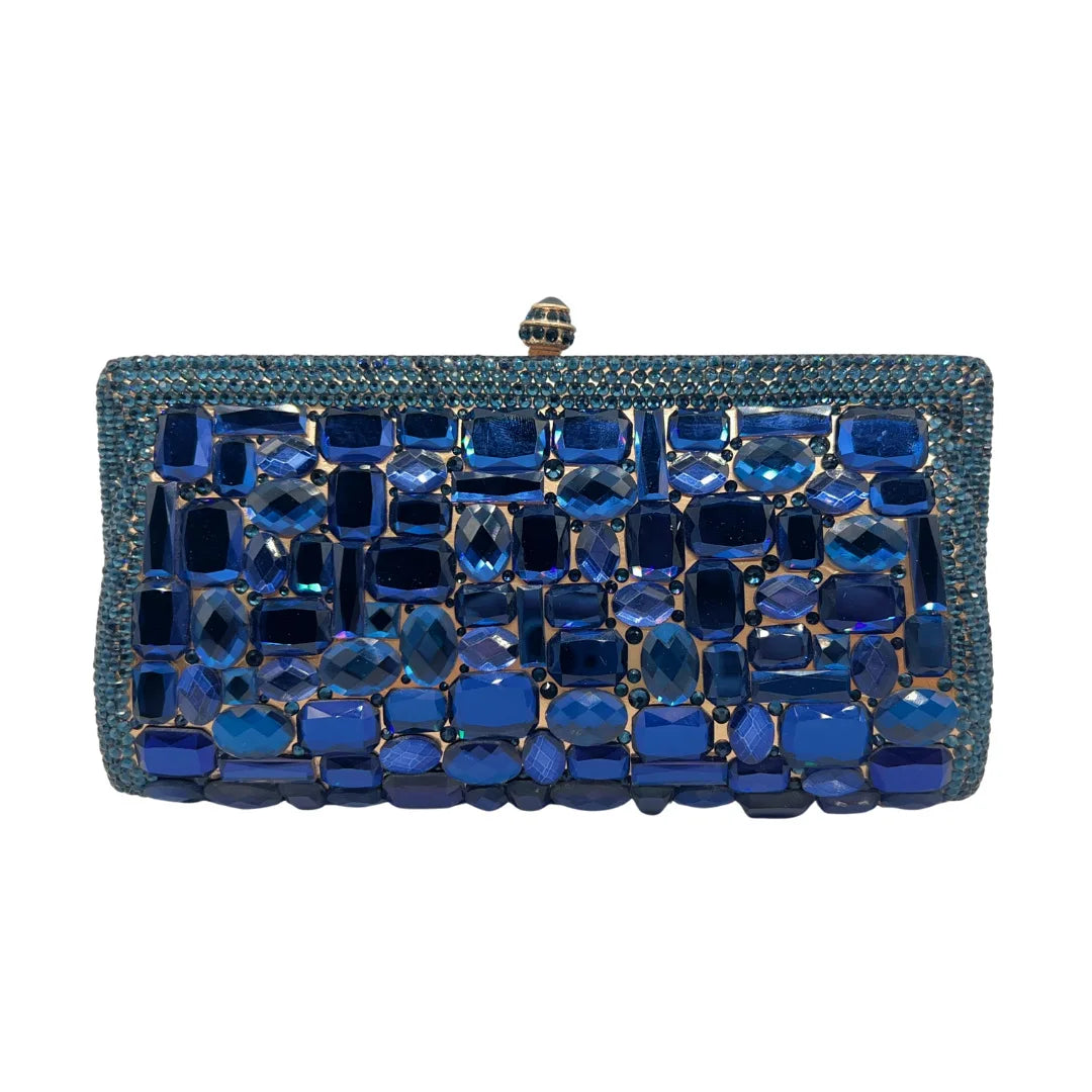 Stone clutch bag new flat bottom glass diamond clutch women's bag handmade diamond dinner bag