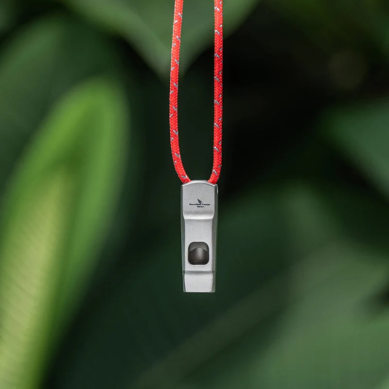 Boundless Voyage Titanium Whistle 120dB Emergency Survival Safety Gear Camping Loud Signal Whistle with Lanyard