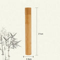 21cm Length Empty Bamboo Toothbrush Tube Eco-Friendly Toothbrush Case Oral Hygiene Travel Portable Tooth Brush Holder Box