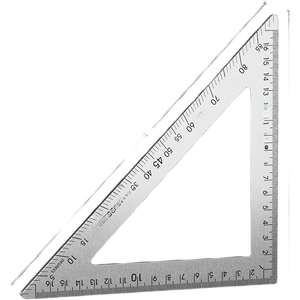 Thickened 2mm Stainless Steel Set Square 45 90 Degree Angle Ruler Dual Scale Measuring Tool For Carpentry And DIY Projects