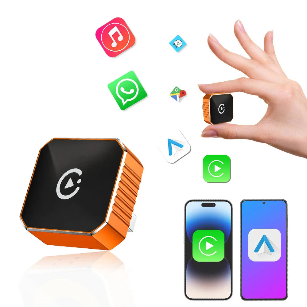 Wireless CarPlay & Android Auto Adapter – Plug & Play, 3X Speed Auto Connect for 1000+ Vehicles, iOS & Android