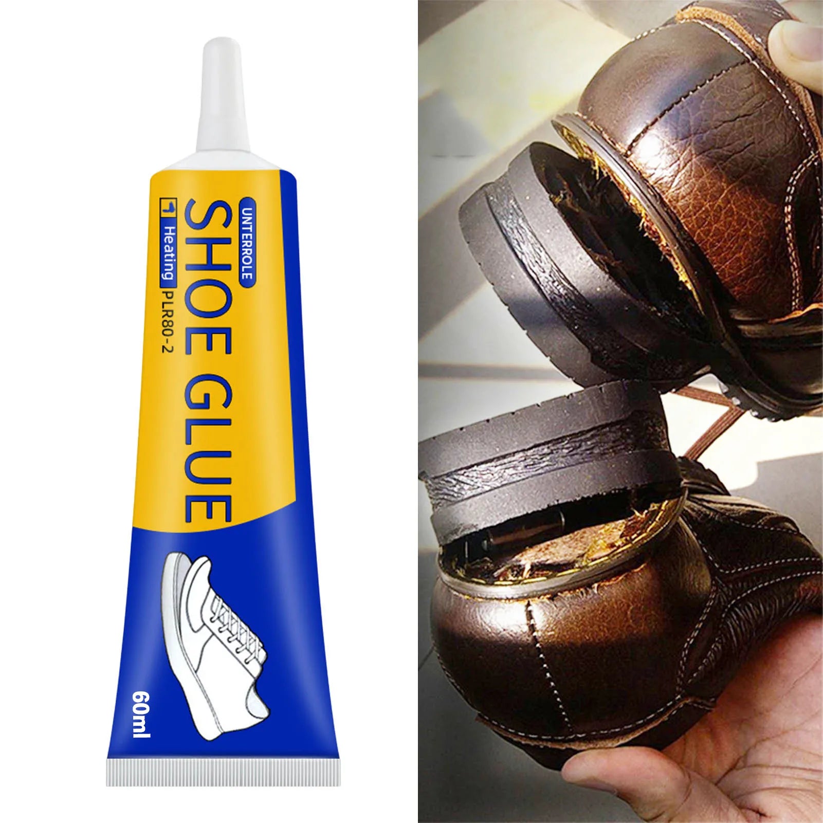 Clear Shoe Repair Adhesive Low Odor Strong Adhesive Soft Resin Shoe Glue for Fixing Worn Shoes or Boots