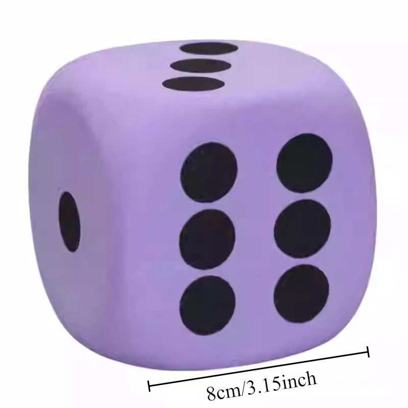 1set 8CM Color Foam Dice Set Multi-Purpose Fun Toy Party and Educational Game Accessories