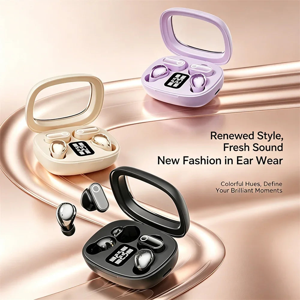 Electroplated TWS In-Ear Wireless Earphone Long Battery Life Digital Display 2-In-1 Dual Headphone Subwoofer Stereo Game Earplug