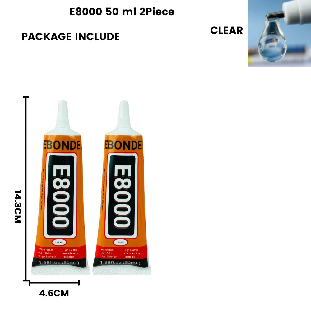 15/50/110mL E8000 Multi-Purpose Liquid Glue Super Strong Adhesive for Jewelry Crafts Rhinestones DIY E-8000 Phone Screen Glass