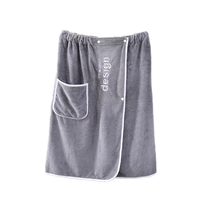 Men's Bath Towel,Sauna Towels,Soft Sauna Towel for Men, Spa Bath Wrap for Men, Adjustable Sauna Towels with Press Buttons
