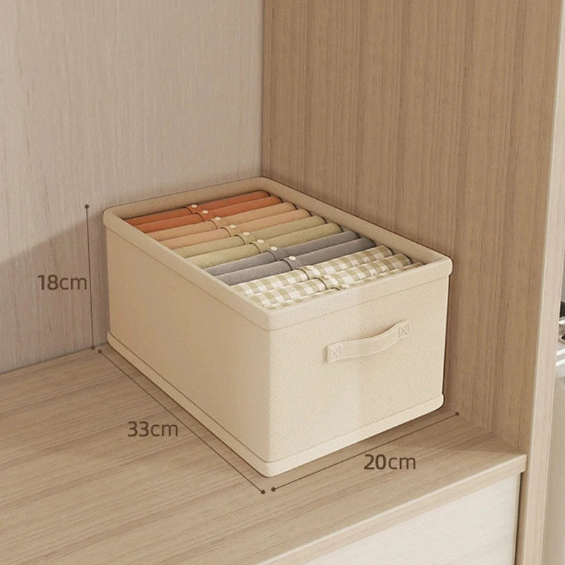 Clothes Organizer Trousers Clothes Jeans Storage Box Underwear Bra Socks Artifact Compartment Box Wardrobe Clothes Organizer