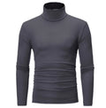 Thermal Underwear Tops Men Winter Clothes Thermal Shirt Autumn Men's Winter Tights High Neck Thin Slim Fit Long Sleeve T-shirt ﻿